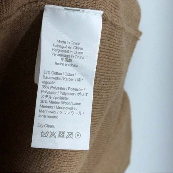 NWT J Crew Ella Open Front Long Sweater Blazer Coat XL in Dark Camel Tan AD753 - Picture 11 of 15